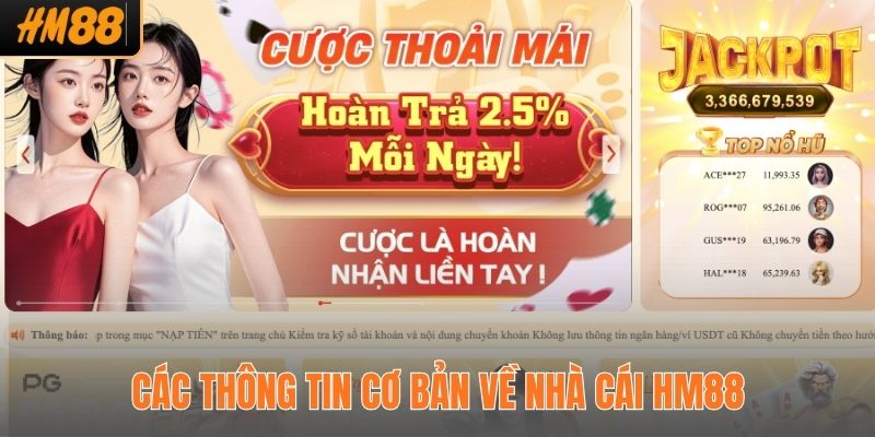 Các thông tin cơ bản về nhà cái HM88